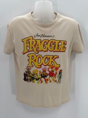 Fragile Rock Tshirt Adult L Beige Graphic Shoet Sleeve Retro -trashed